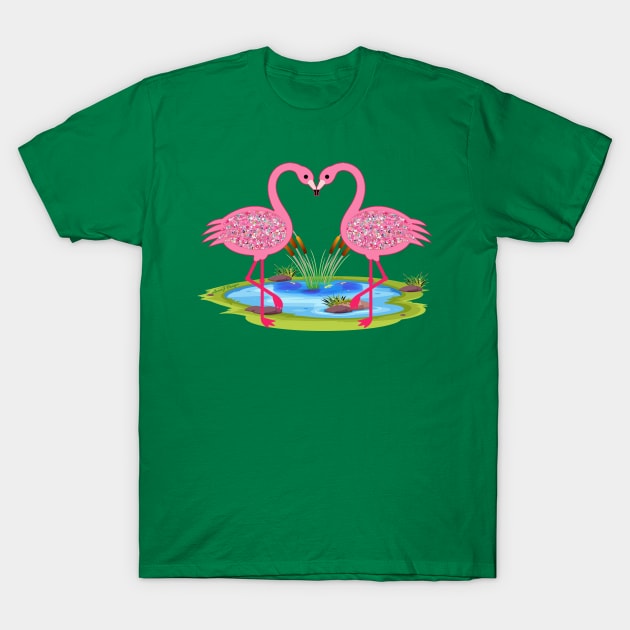 Flamingos T-Shirt by ellenaJ